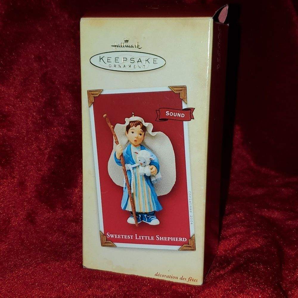 UNTESTED Vintage 2004 Hallmark Keepsake Ornament Sweetest Little Shepherd Boy